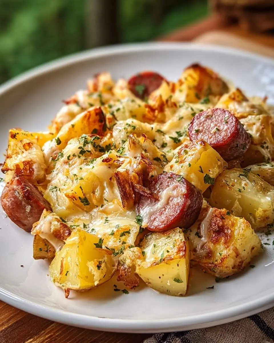 Cheesy Ranch Potatoes and Smoked Sausage 1 Cheesy Ranch Potatoes and Smoked Sausage ingredients and preparation