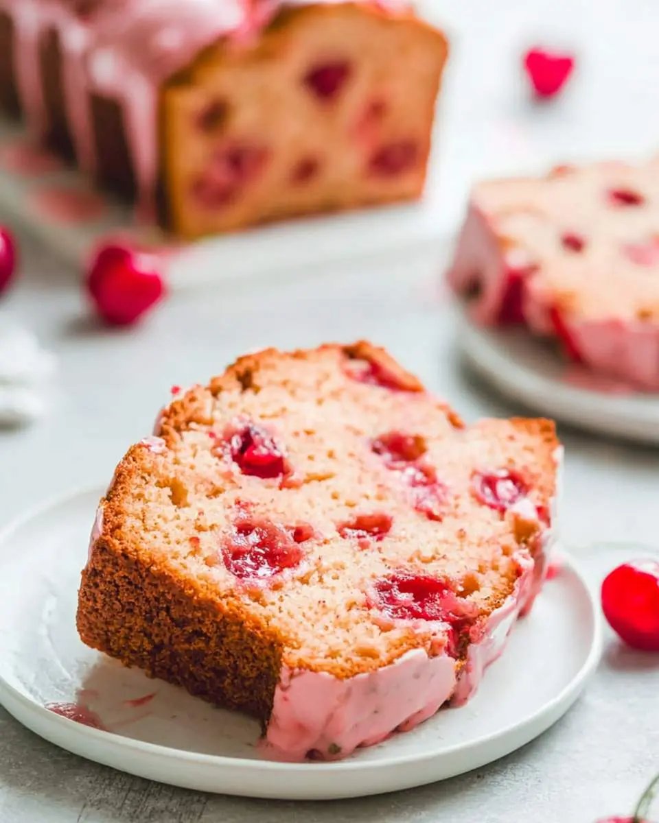 Cherry bread 1 Fresh cherry bread ingredients arranged on a wooden board with flour and yogurt
