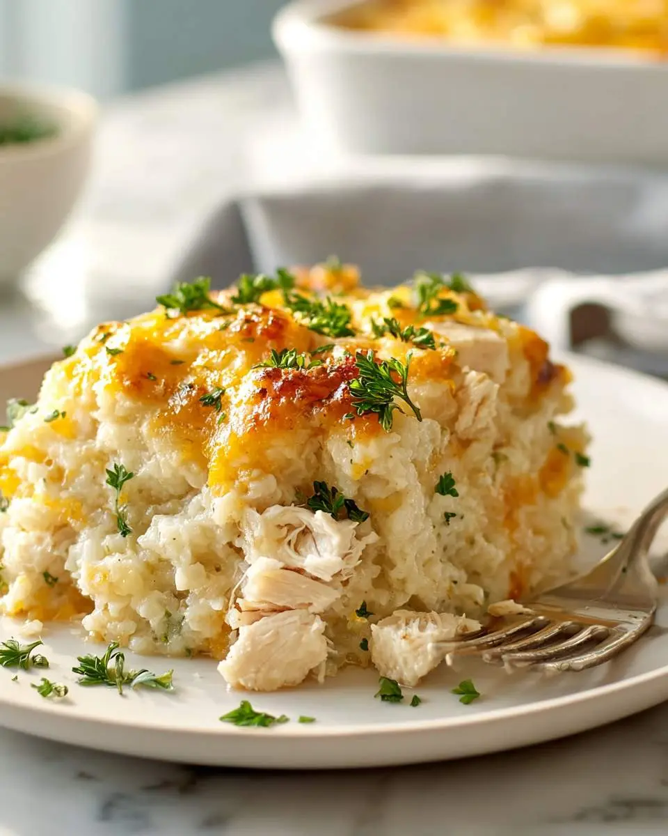Chicken cauliflower rice casserole 2 step by step preparation of the recipe
