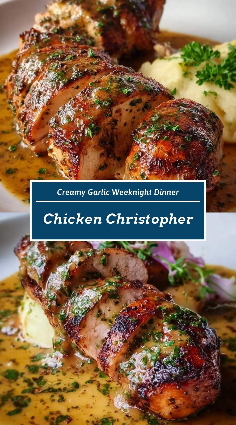 Chicken Christopher 3 finished dish ready to serve