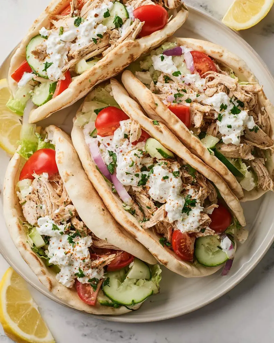 Crockpot Greek Chicken Gyros 2 step by step preparation of the recipe