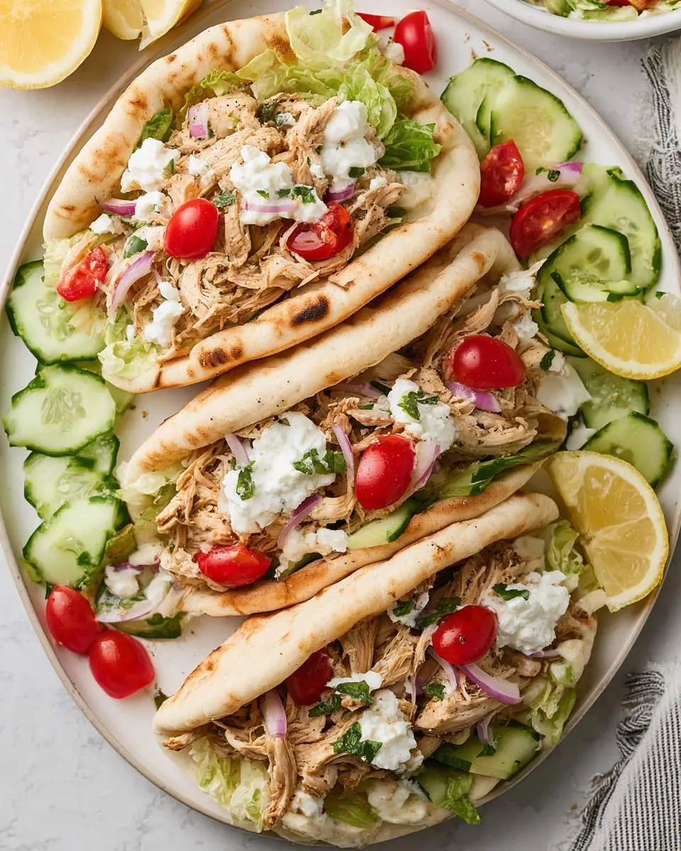 Crockpot Greek Chicken Gyros 1 Crockpot Greek Chicken Gyros ingredients and preparation