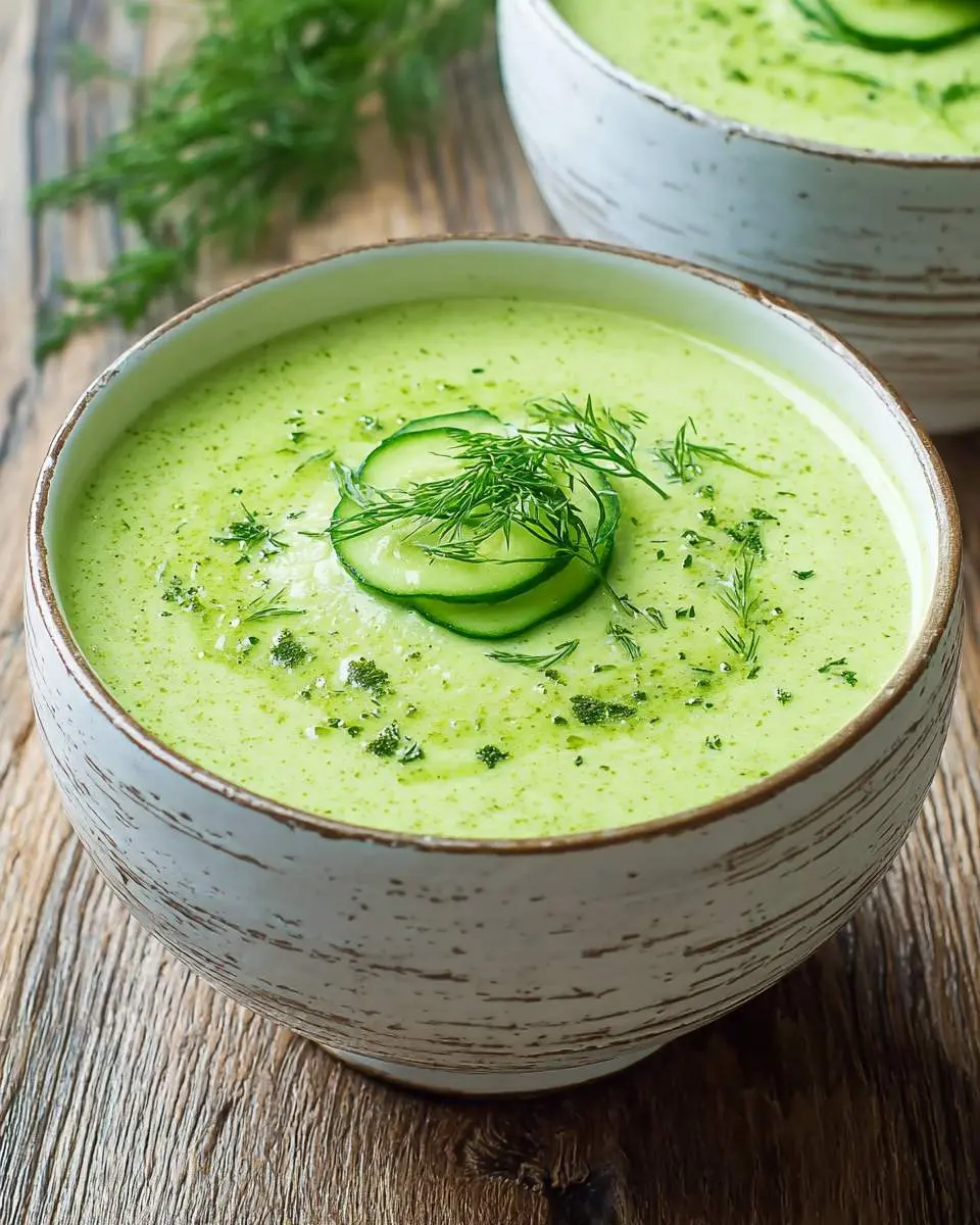Cucumber Avocado Soup 2 step by step preparation of the recipe
