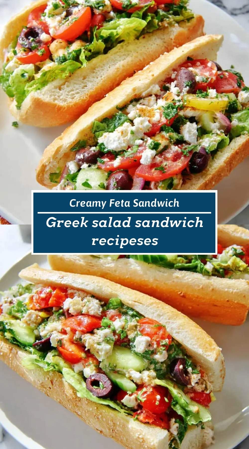 Greek salad sandwich recipeses 3 finished dish ready to serve