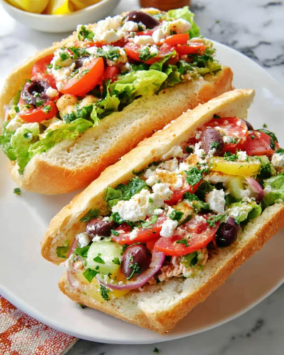 Greek salad sandwich recipeses 2 step by step preparation of the recipe
