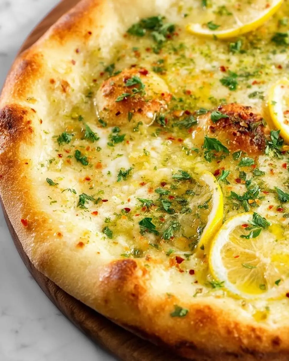 Lemon Pizza 2 thin lemon slices arranged on pizza dough before baking