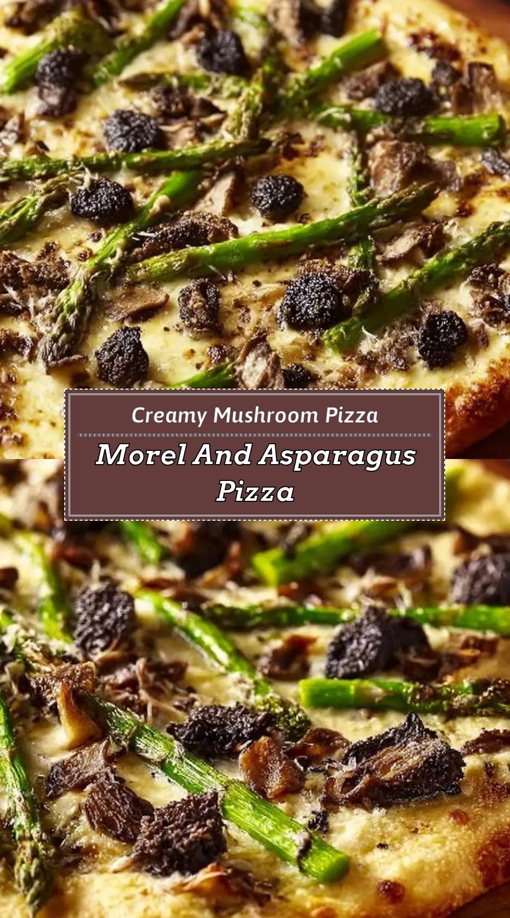 Morel And Asparagus Pizza 3 finished dish ready to serve
