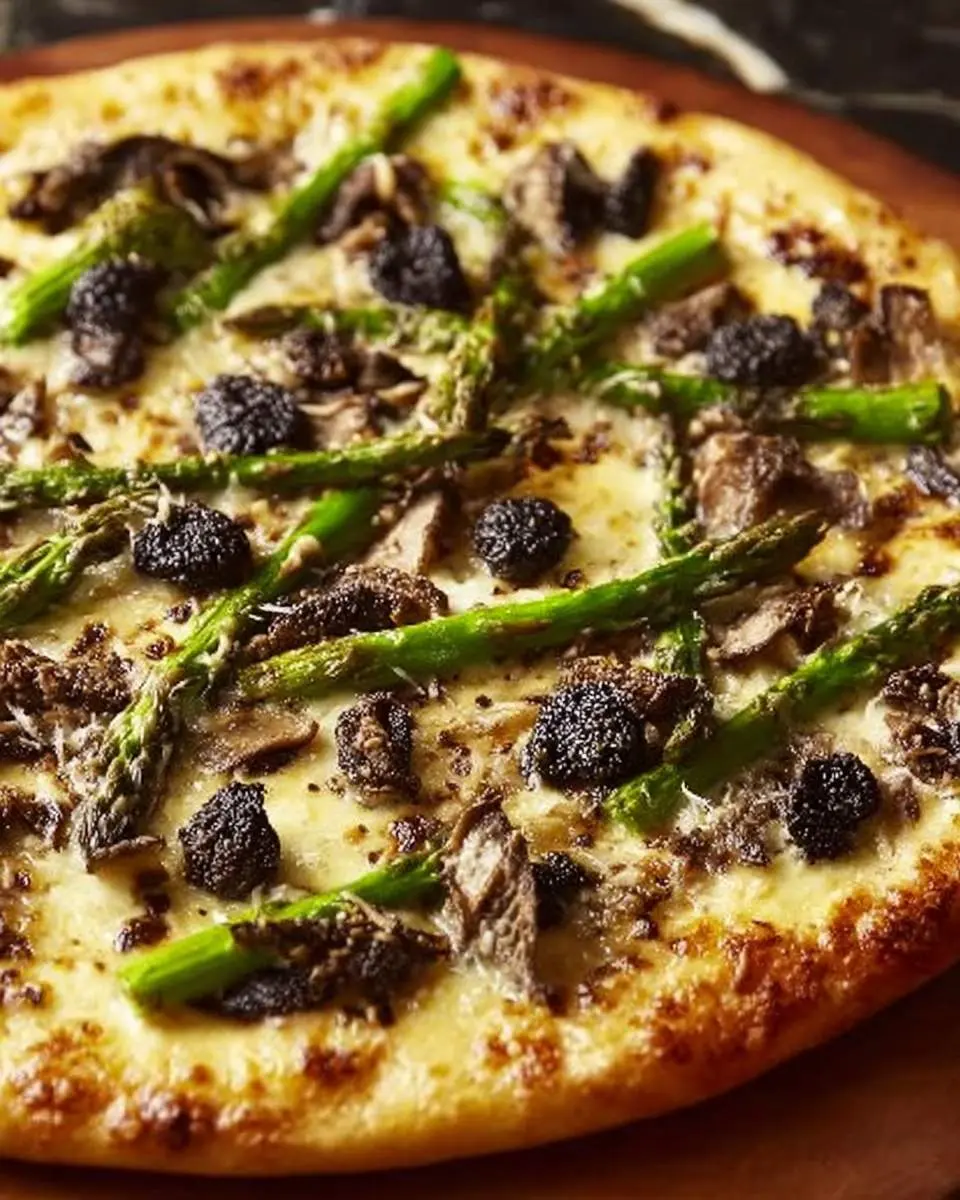 Morel And Asparagus Pizza 2 step by step preparation of the recipe
