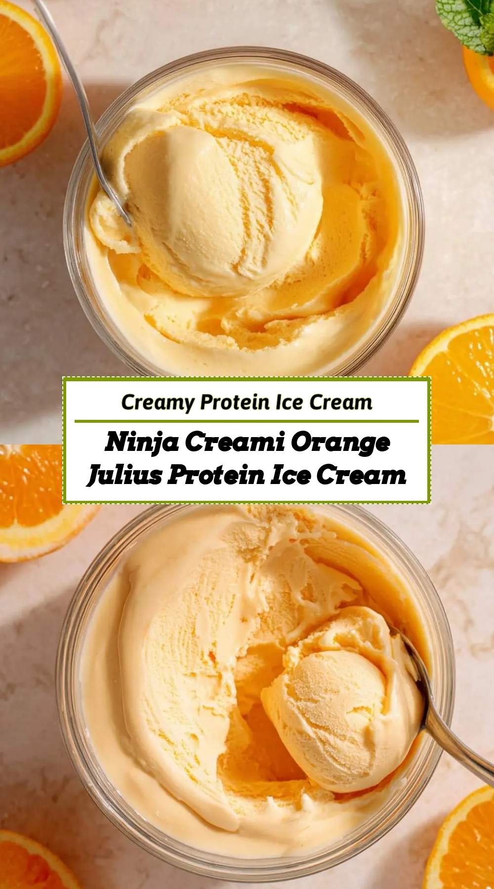 Ninja Creami Orange Julius Protein Ice Cream 3 finished dish ready to serve