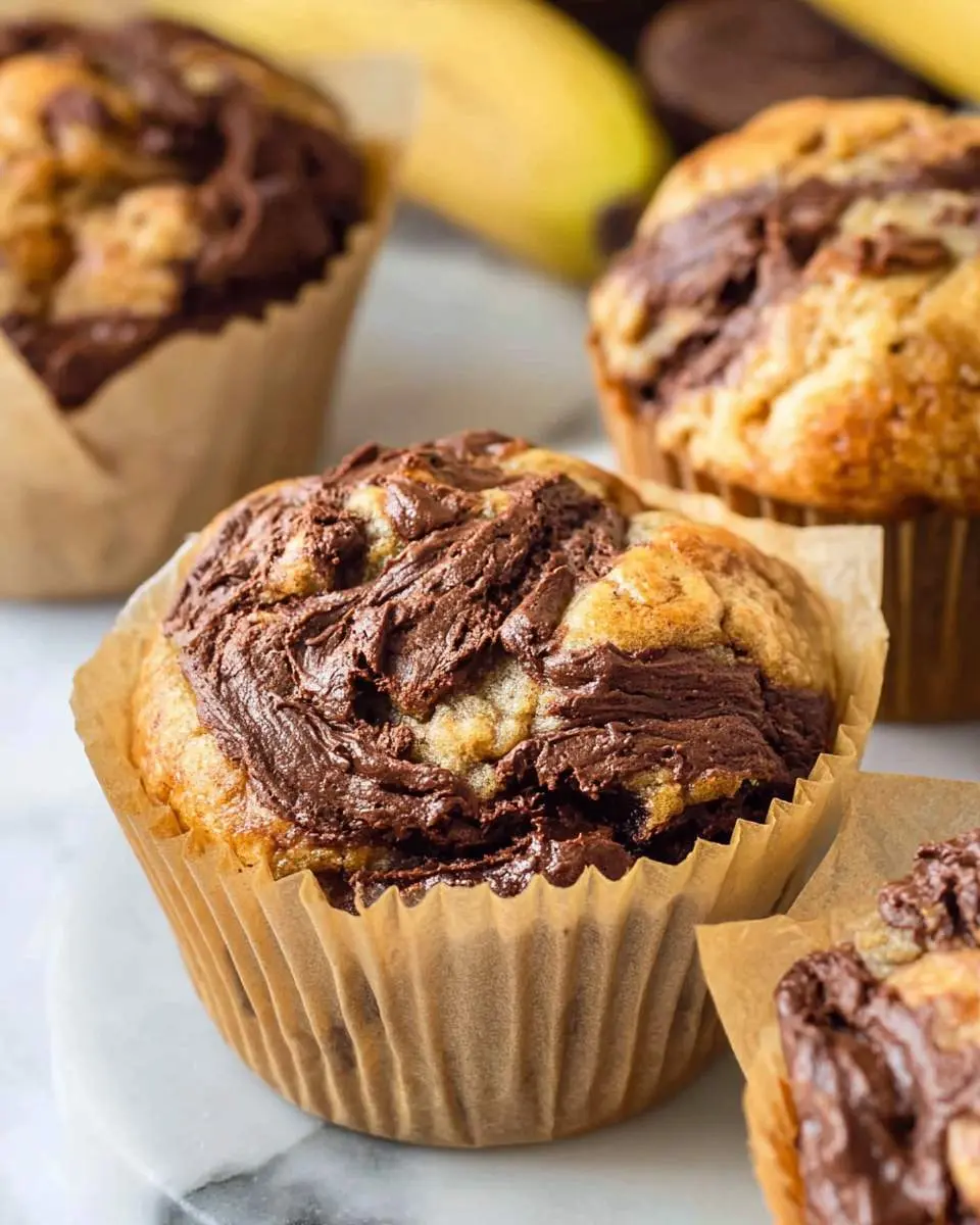 Nutella Banana Swirl Muffins ingredients and preparation