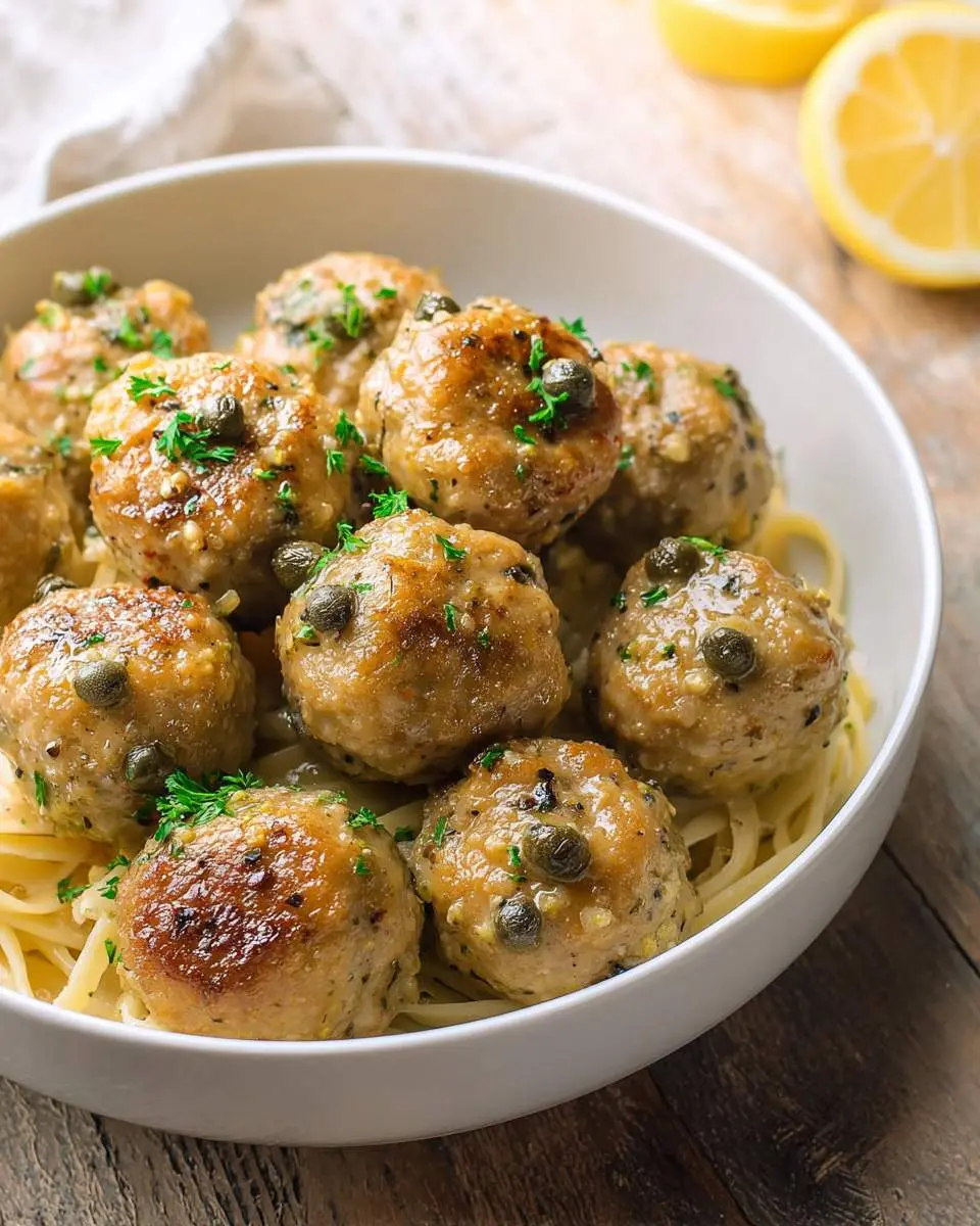 Piccata meatballs ingredients and preparation