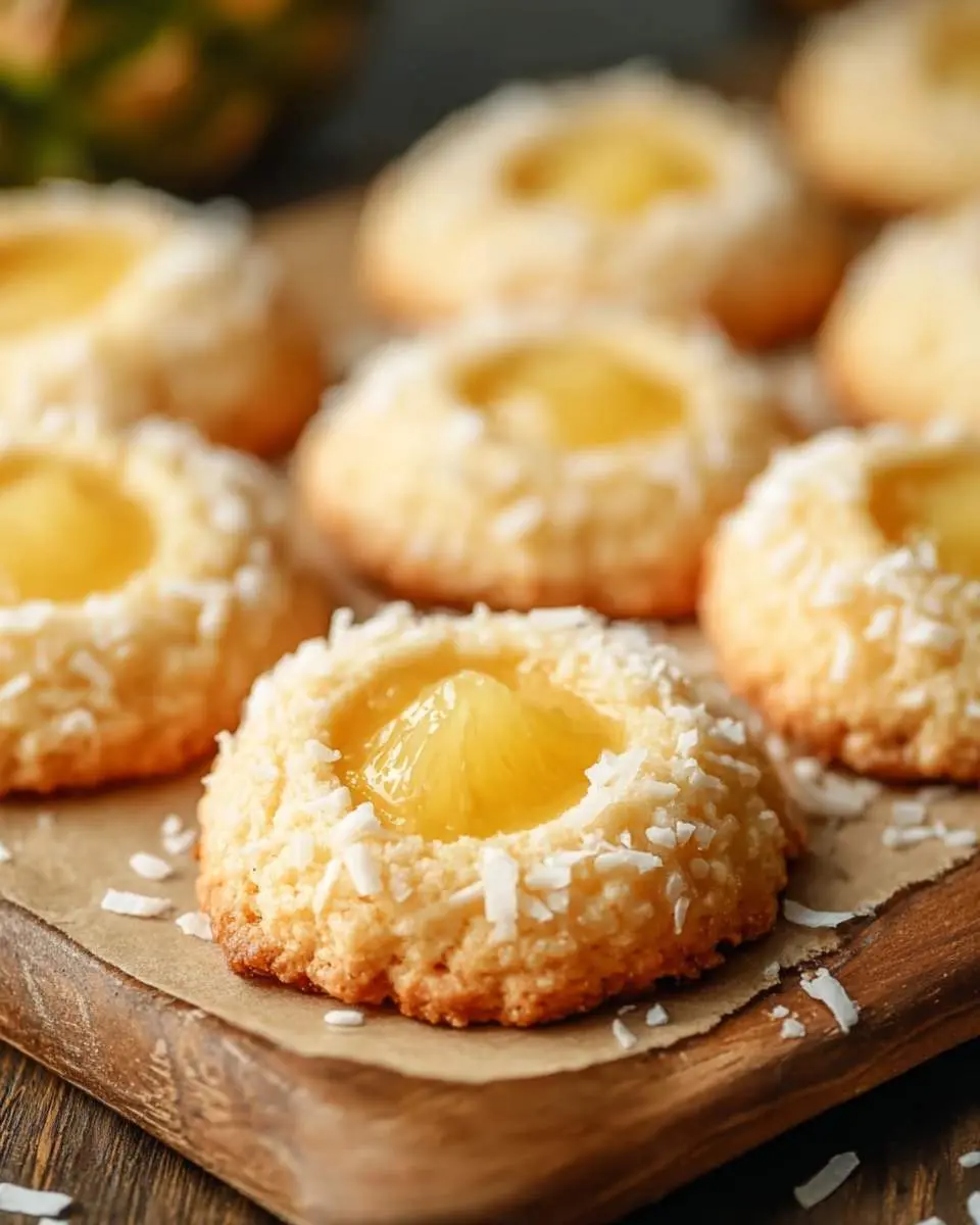Pineapple coconut thumbprint cookies 2 step by step preparation of the recipe