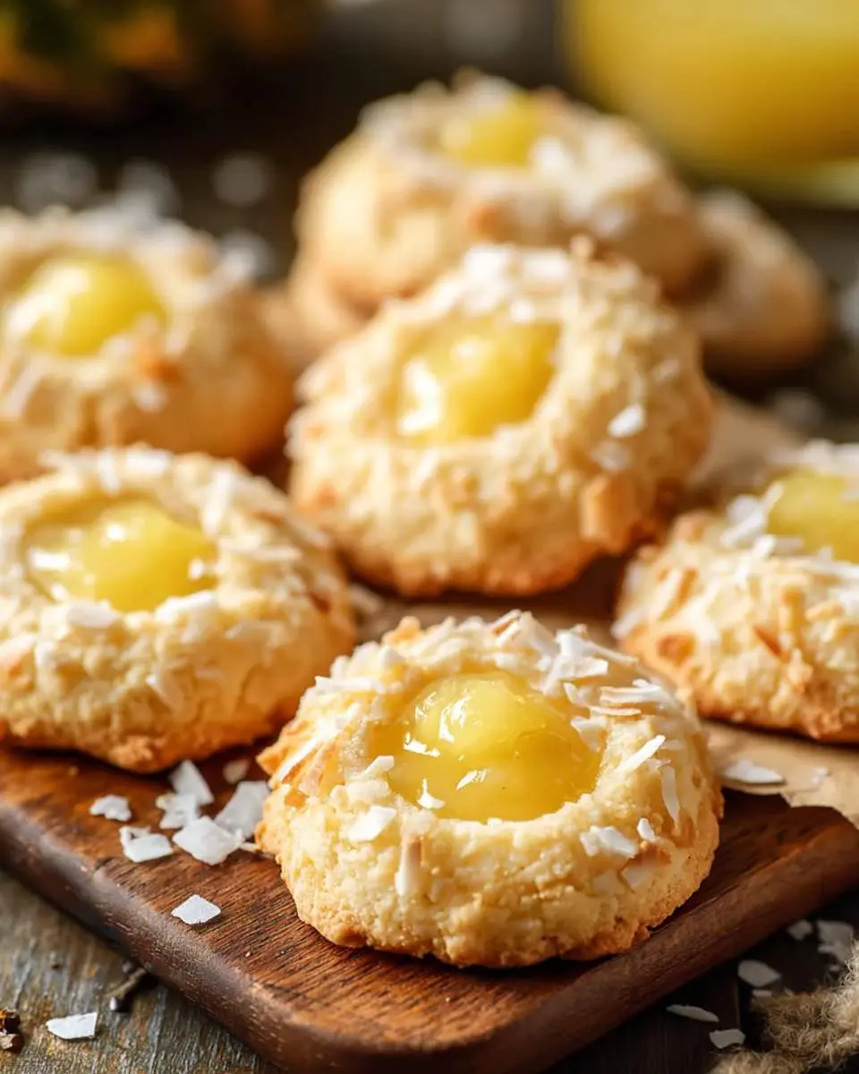Pineapple coconut thumbprint cookies 1 pineapple coconut thumbprint cookies ingredients and preparation