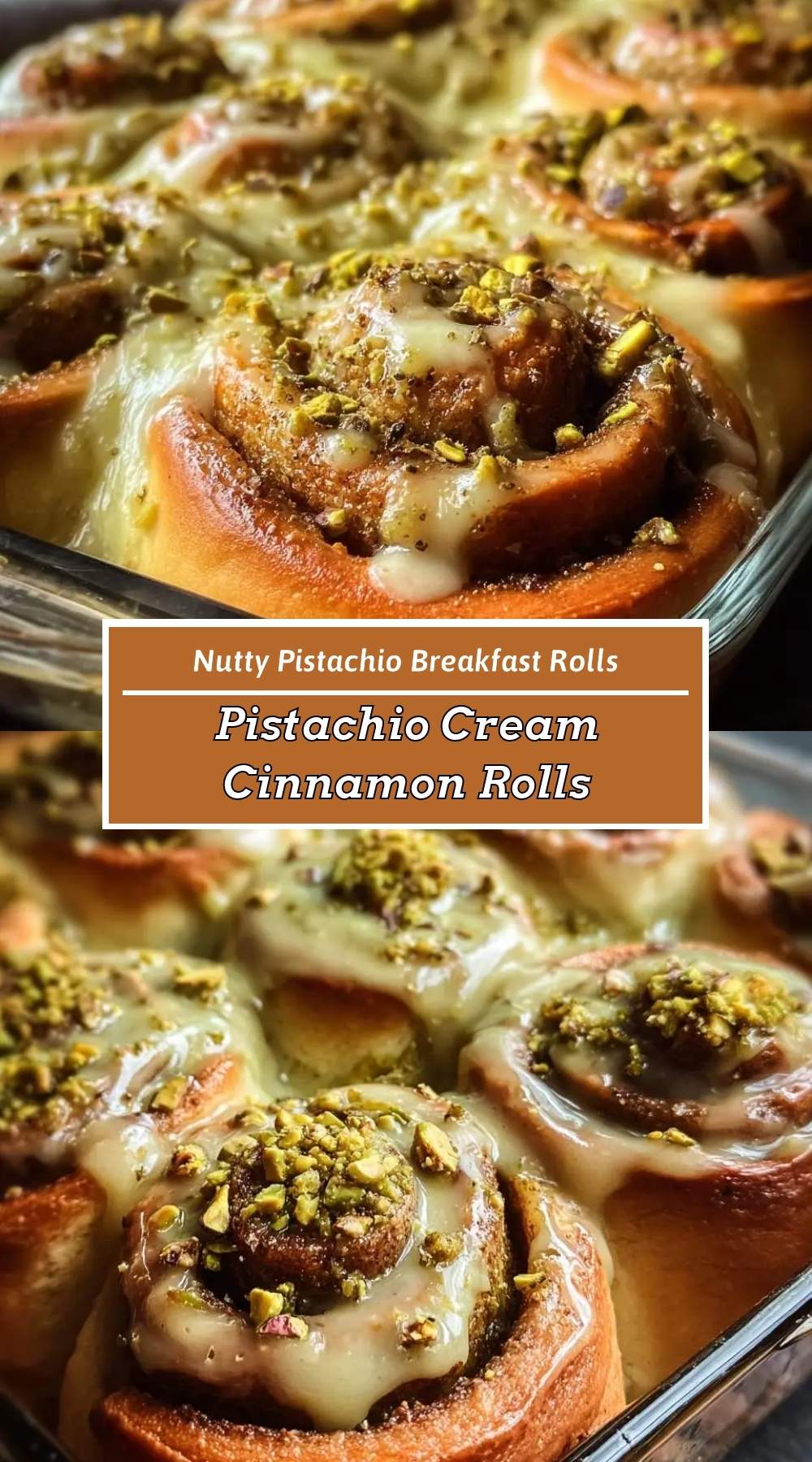 Pistachio Cream Cinnamon Rolls 3 finished dish ready to serve