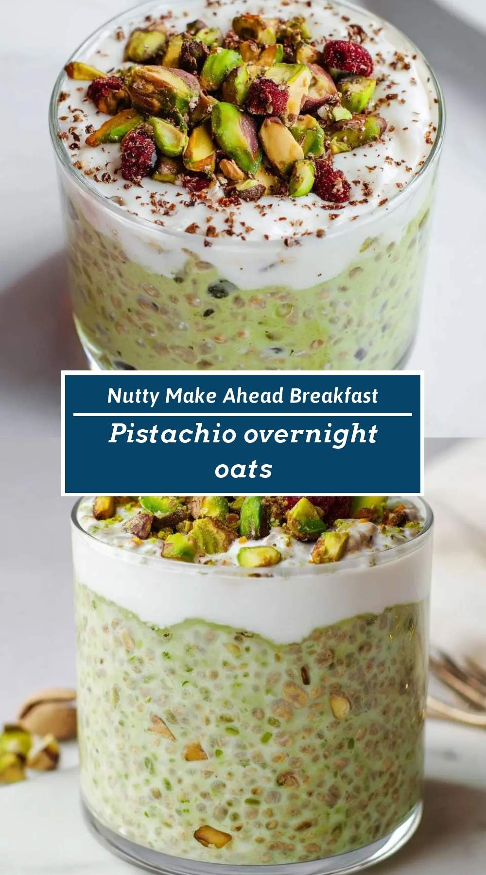 Pistachio overnight oats 3 finished dish ready to serve