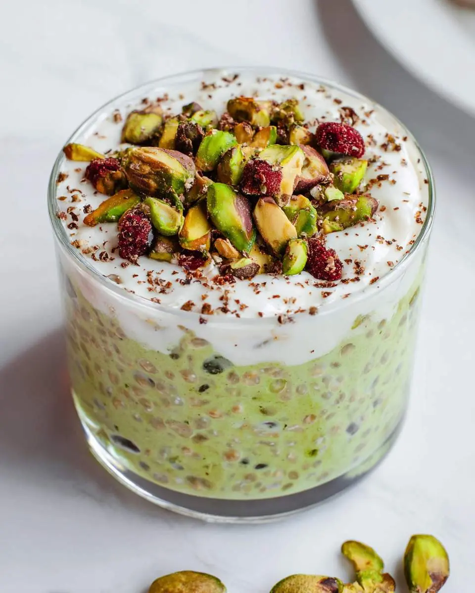 Pistachio overnight oats 2 step by step preparation of the recipe