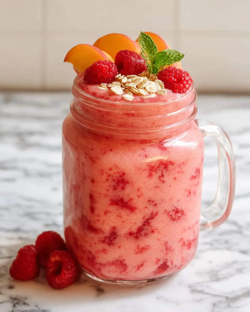 Raspberry Peach Smoothie 1 raspberry peach smoothie ingredients and preparation