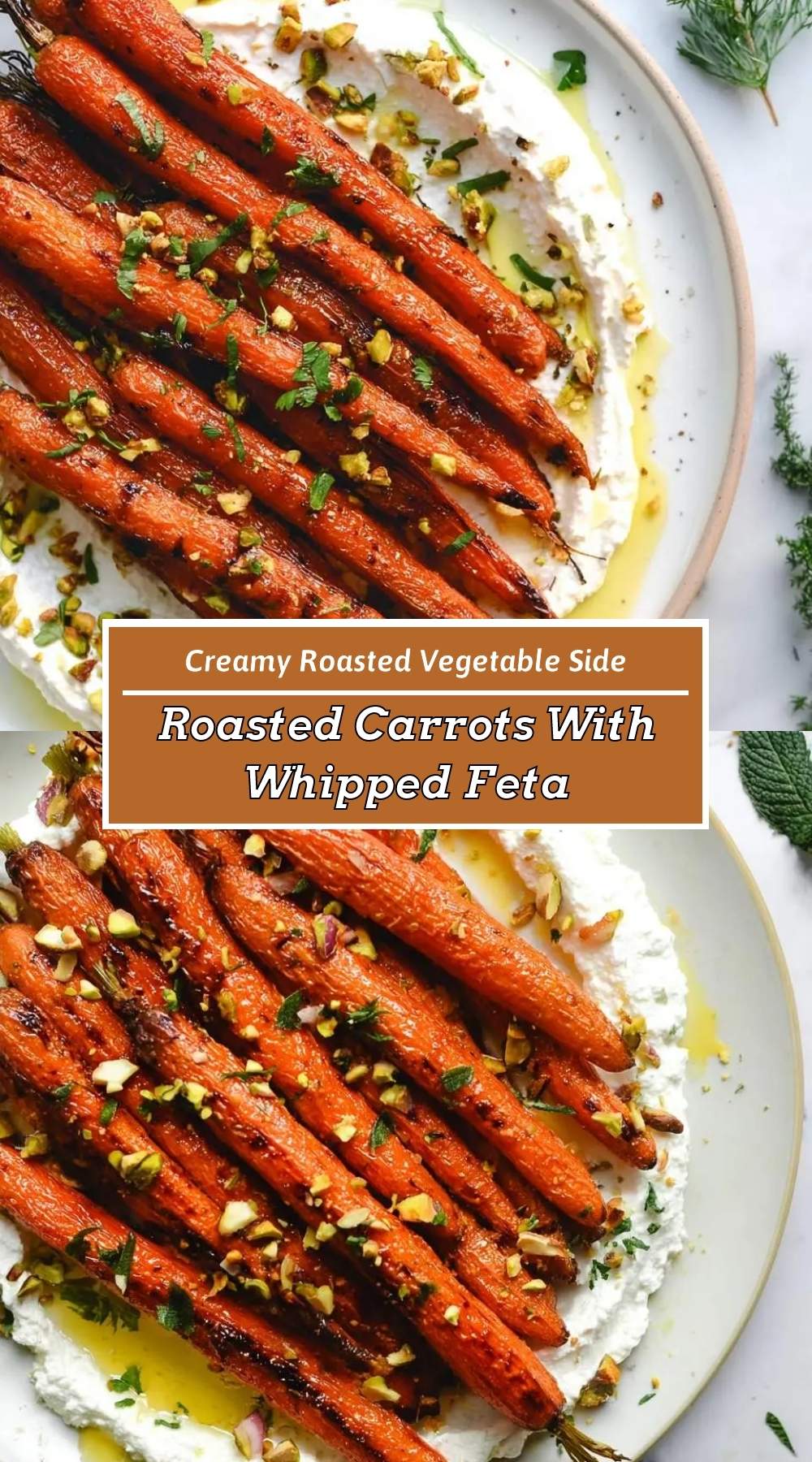 Roasted Carrots With Whipped Feta 3 finished dish ready to serve