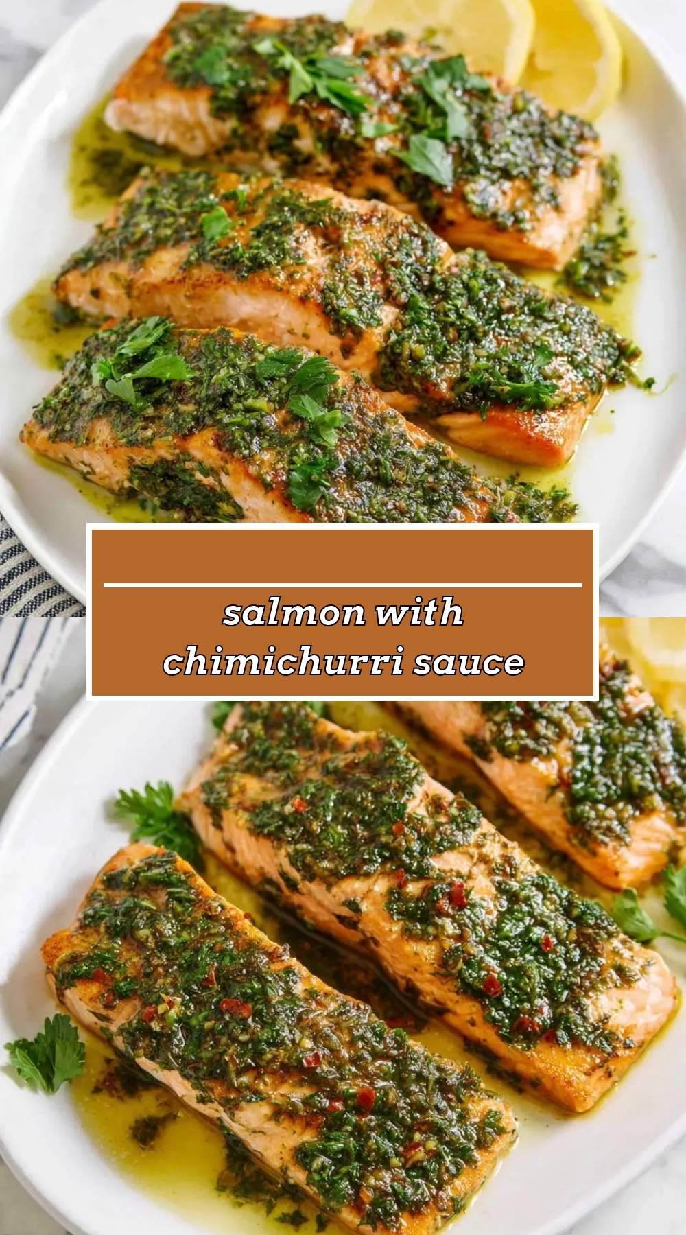 salmon with chimichurri sauce 3 finished dish ready to serve