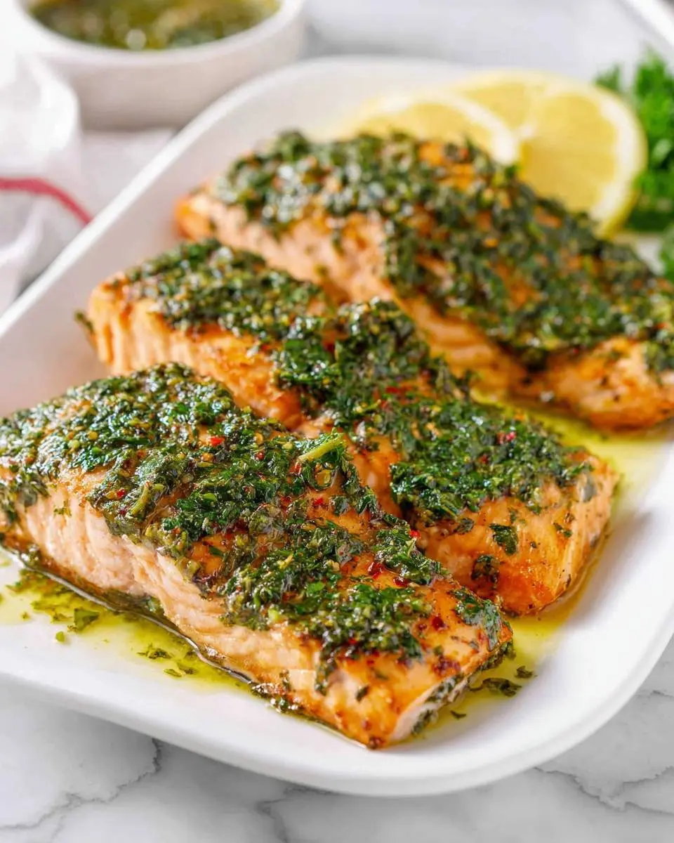 salmon with chimichurri sauce ingredients and preparation