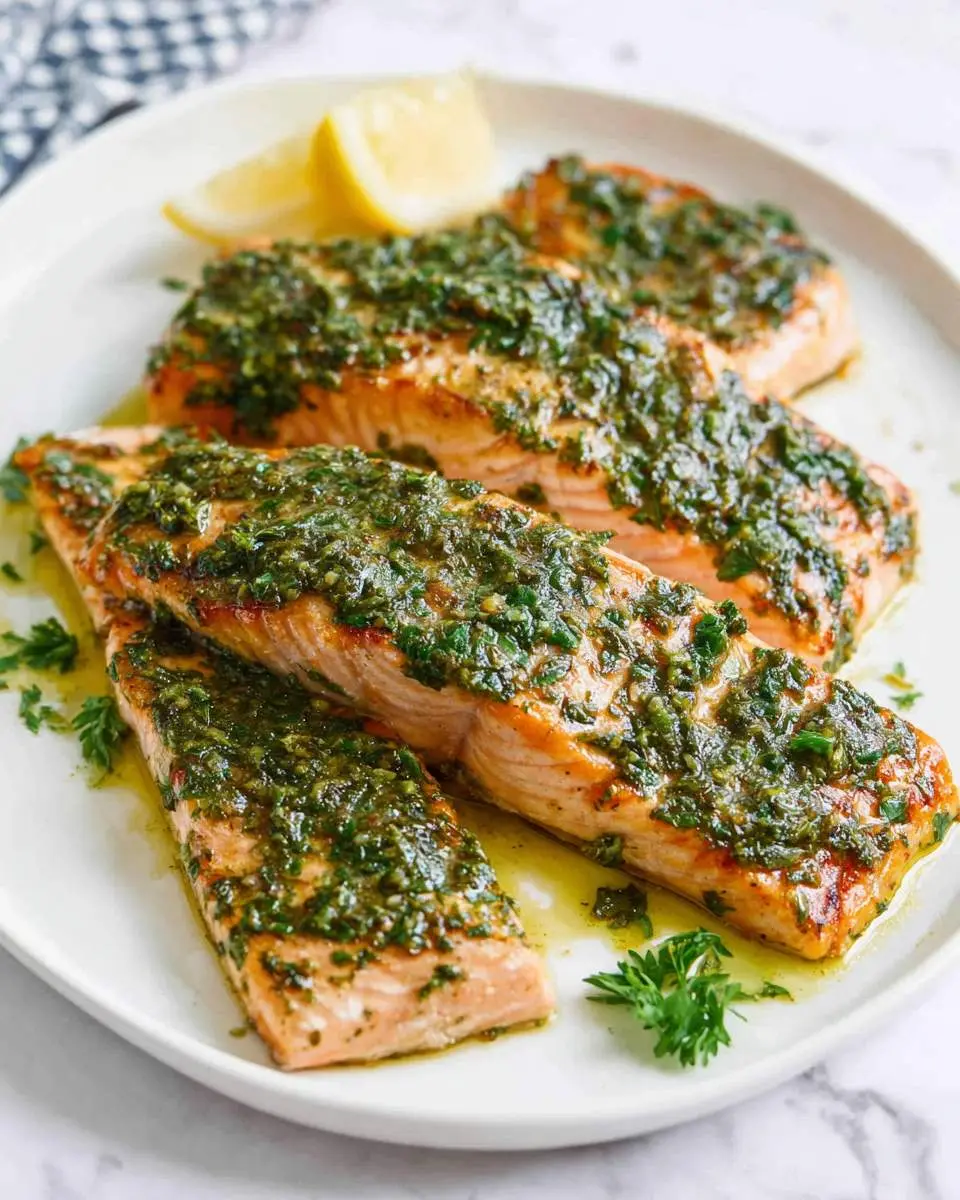 salmon with chimichurri sauce 1 salmon with chimichurri sauce ingredients and preparation