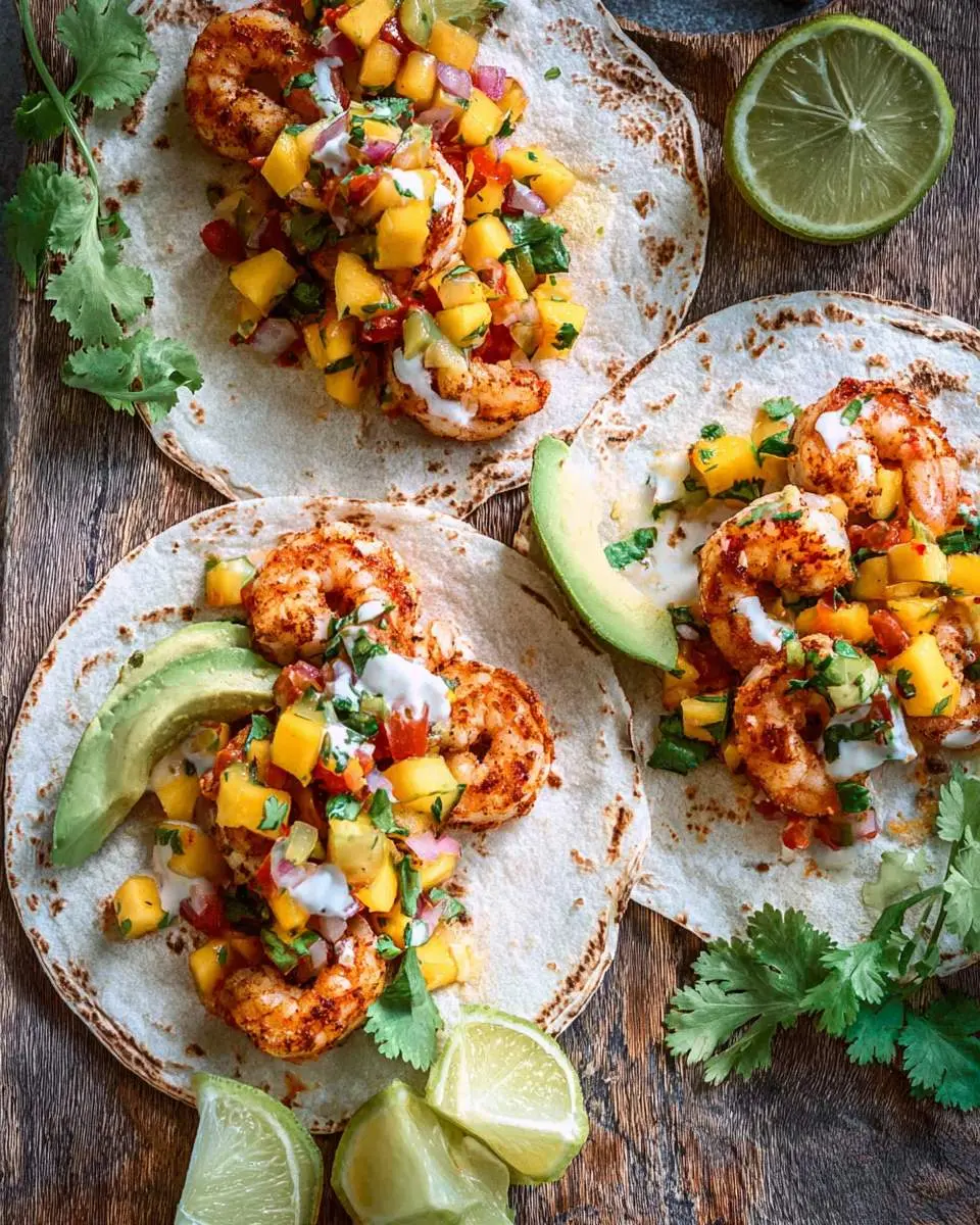 shrimp tacos mango salsa 2 step by step preparation of the recipe
