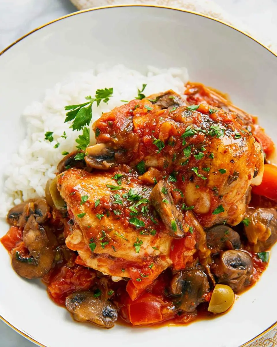 Slow Cooker Chicken Cacciatore ingredients and preparation