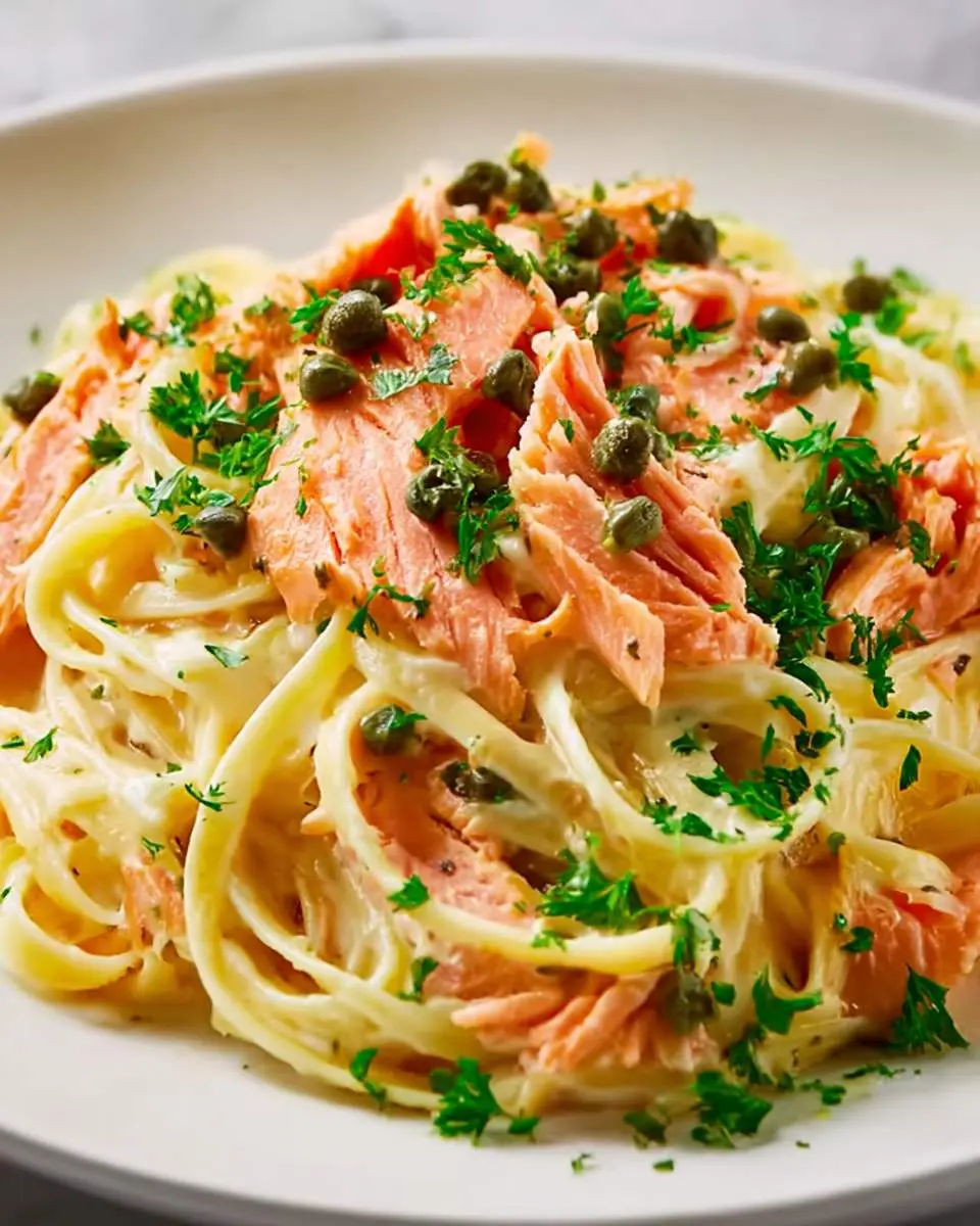 Smoked Salmon Linguine 1 Smoked salmon linguine ingredients and preparation