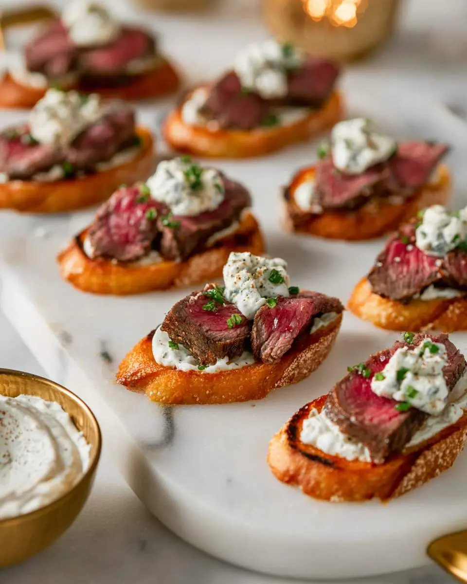 Steak Crostini With Boursin Cheese 2 step by step preparation of the recipe