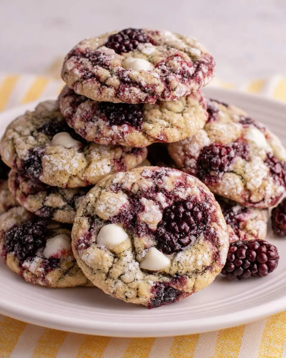 Blackberry Crinkle Cookies ingredients and preparation