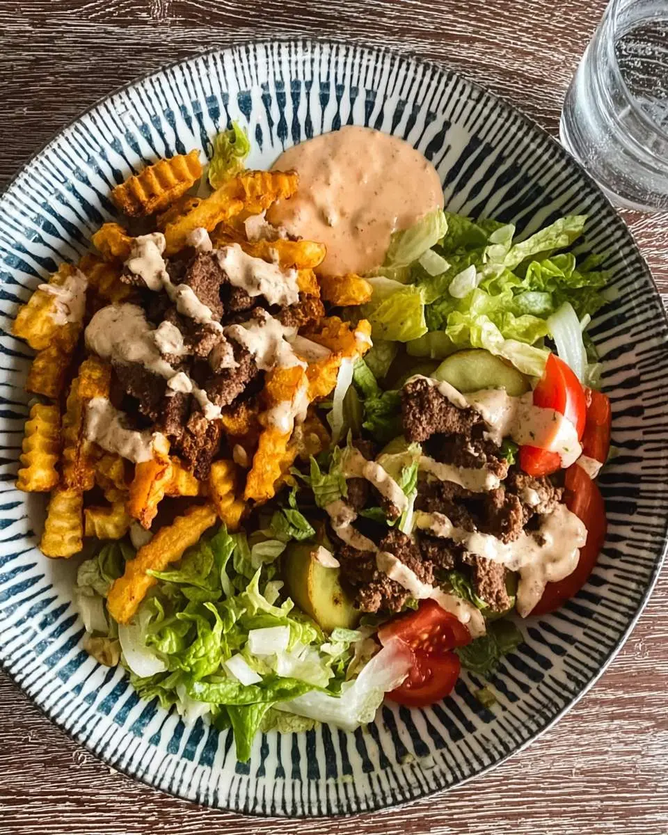 Burger Bowls with House Sauce and Ranch Fries 2 step by step preparation of the recipe