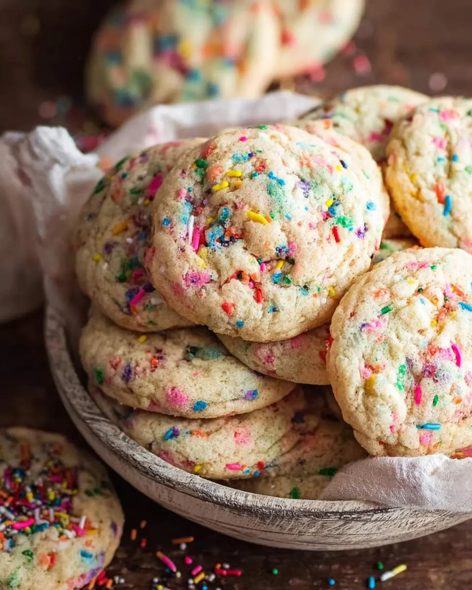 Funfetti cookies 1 Funfetti cookies ingredients and preparation with rainbow sprinkles and butter