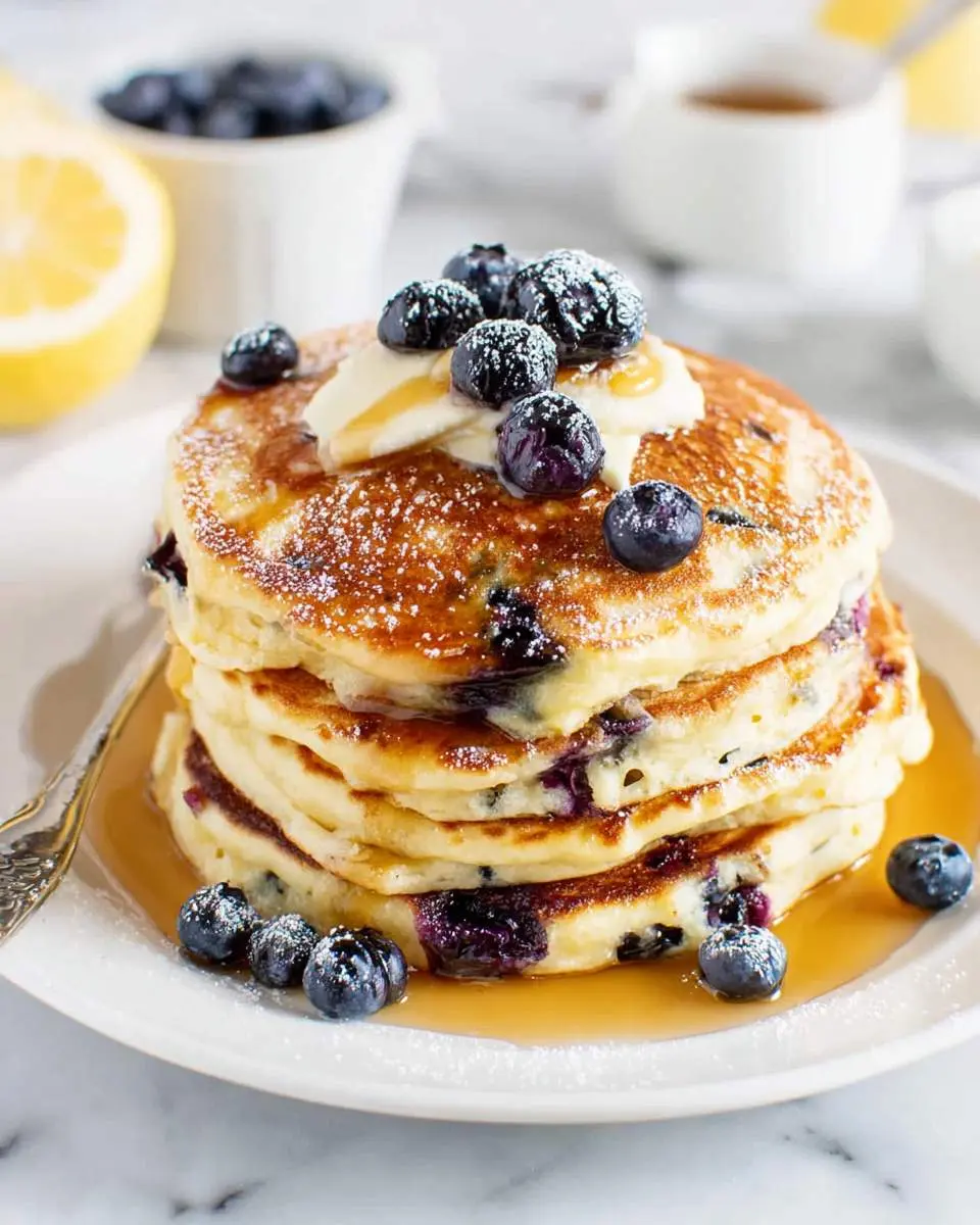 Lemon Blueberry Pancakes ingredients and preparation