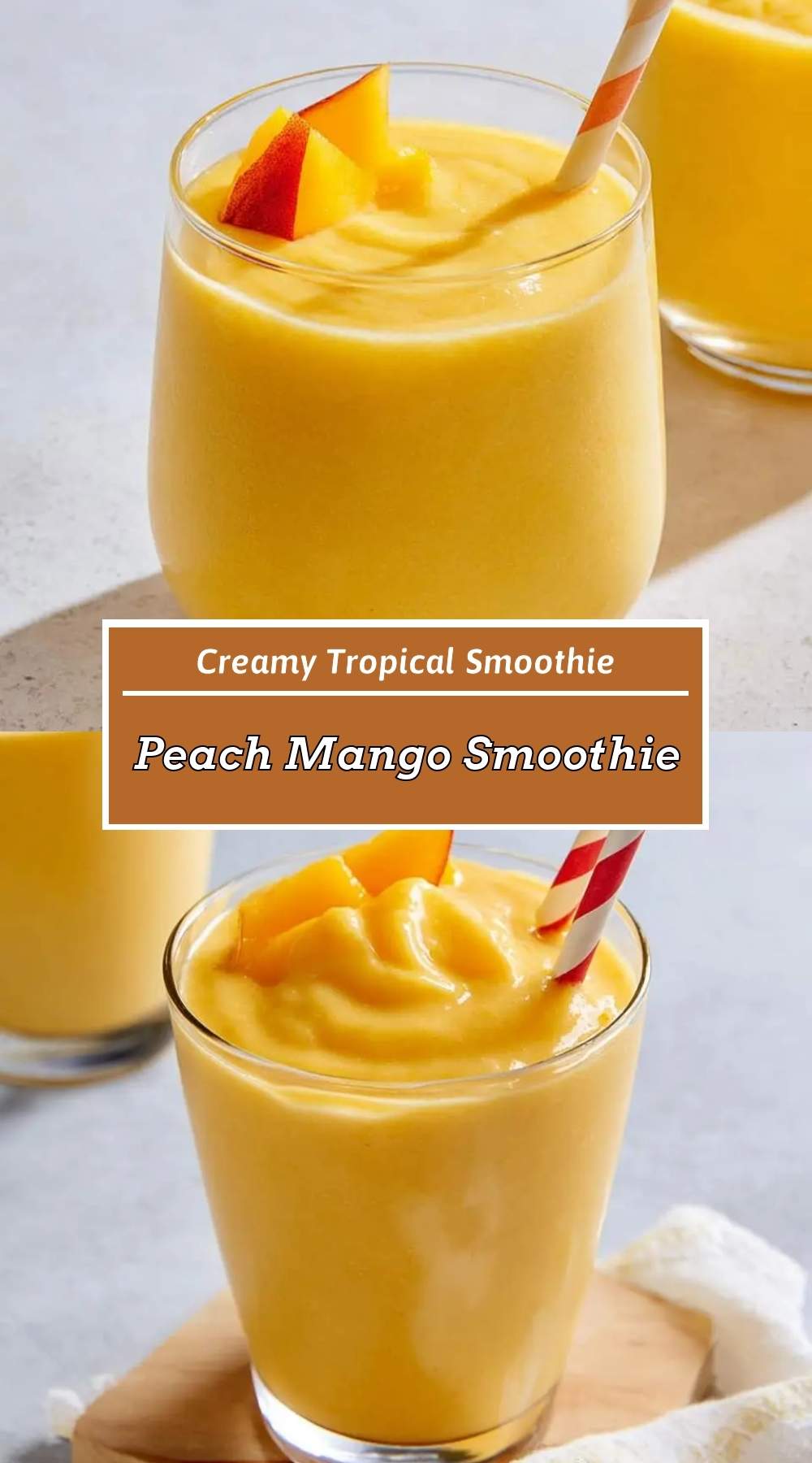Peach Mango Smoothie 3 finished dish ready to serve