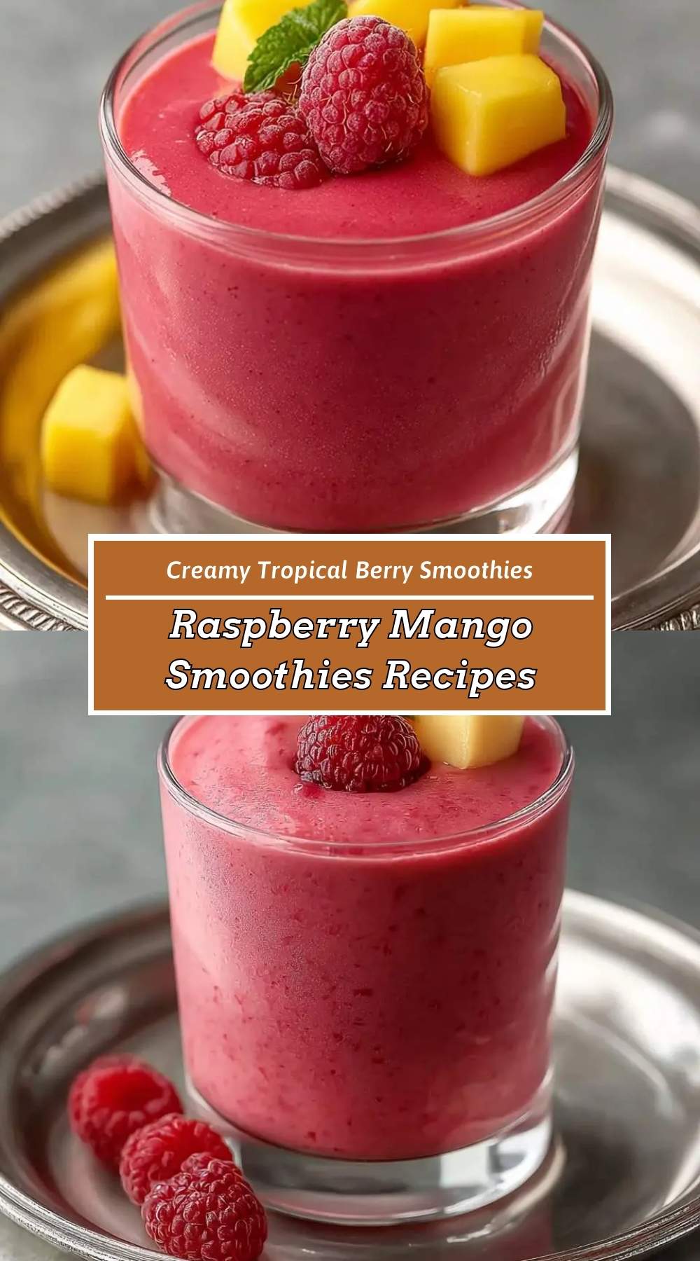 Raspberry Mango Smoothies Recipes 3 finished dish ready to serve