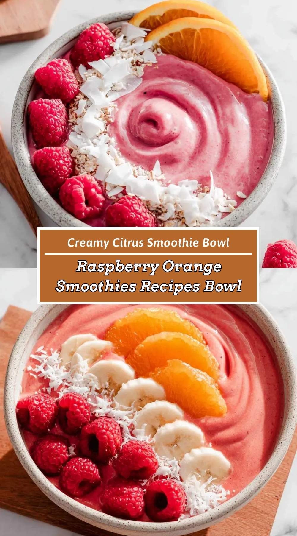 Raspberry Orange Smoothies Recipes Bowl 3 finished dish ready to serve