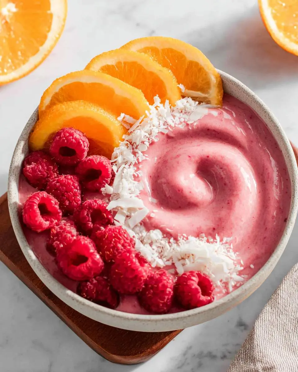 Raspberry Orange Smoothies Recipes Bowl 1 raspberry orange smoothies recipes bowl ingredients and preparation
