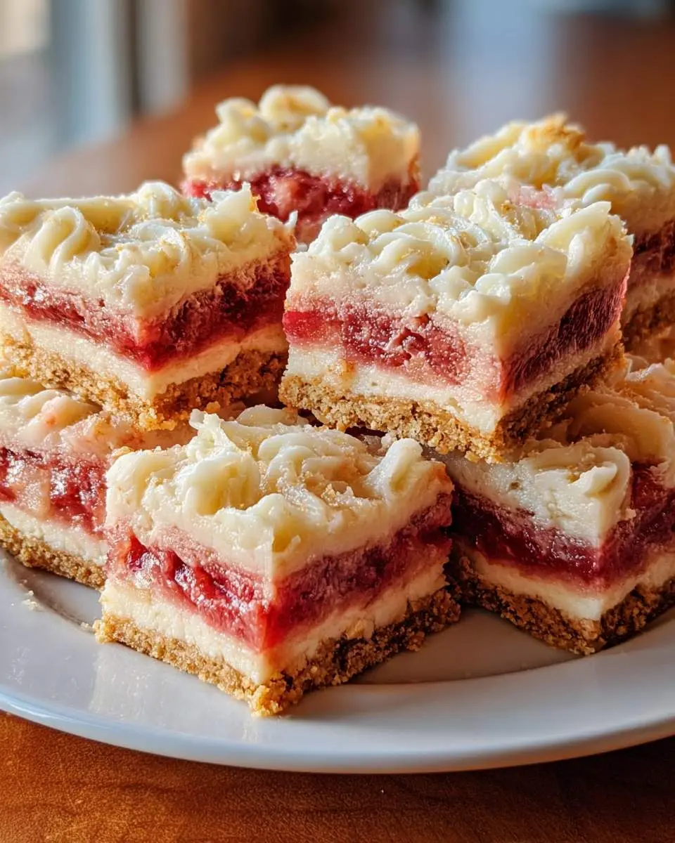 rhubarb cream cheese bars ingredients and preparation