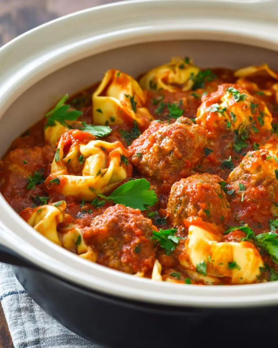 slow cooker tortellini meatballs ingredients and preparation
