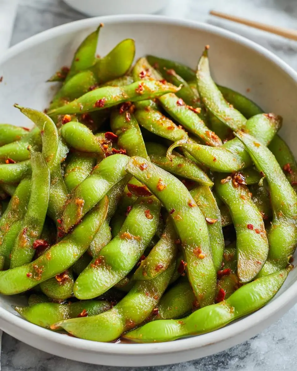 Spicy Garlic Chili Edamame 1 spicy garlic chili edamame ingredients and preparation