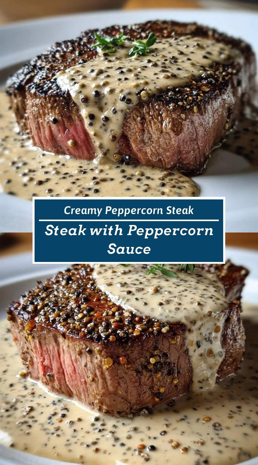 Steak with Peppercorn Sauce 3 finished dish ready to serve