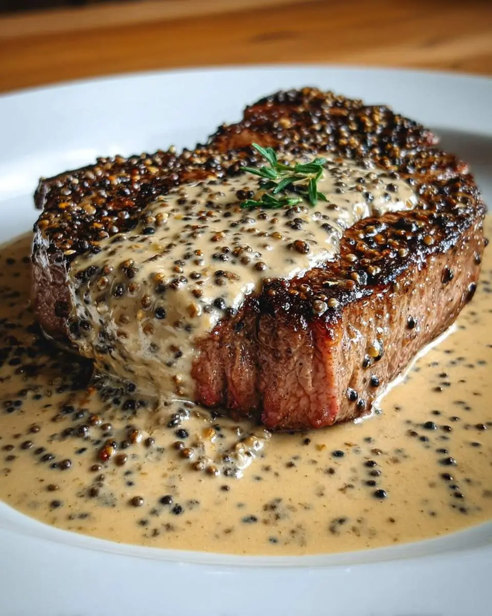 Steak with Peppercorn Sauce 1 steak with peppercorn sauce ingredients and preparation