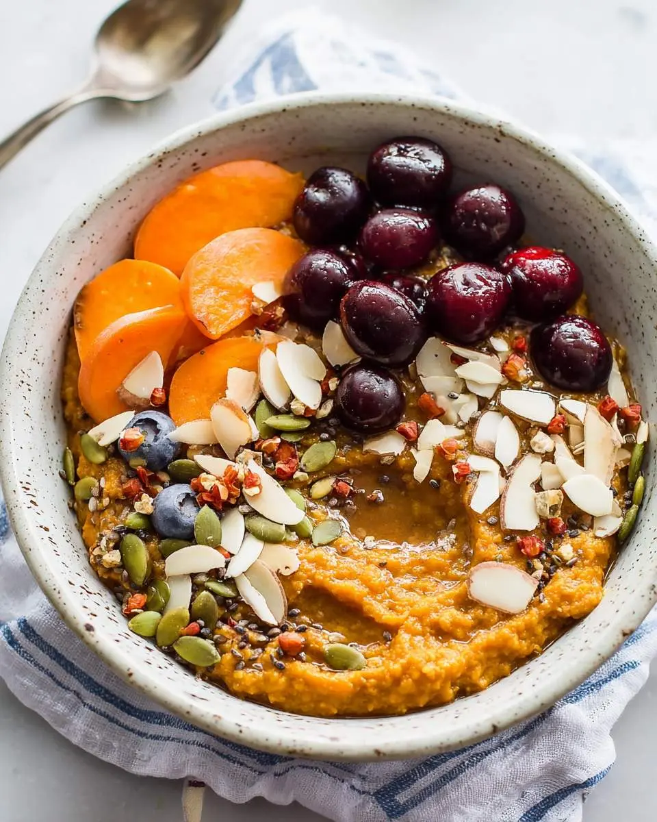 sweet potato breakfast bowl ingredients and preparation