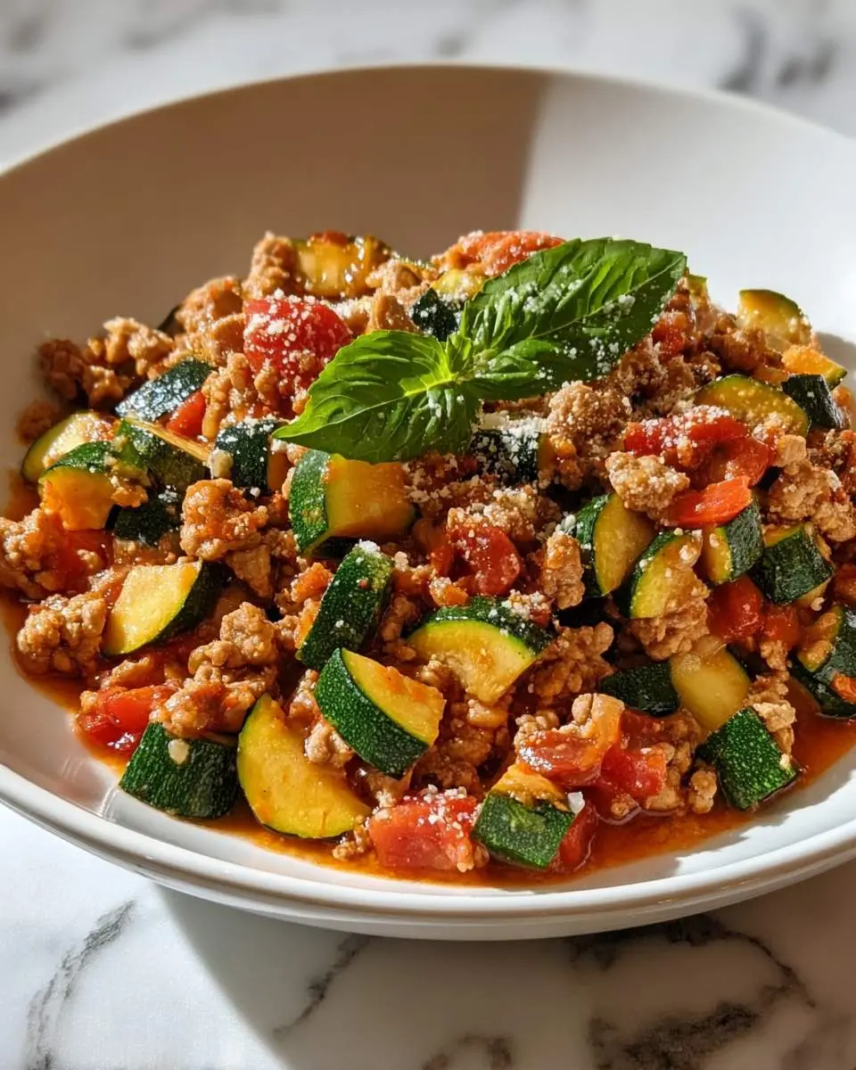 turkey zucchini skillet ingredients and preparation