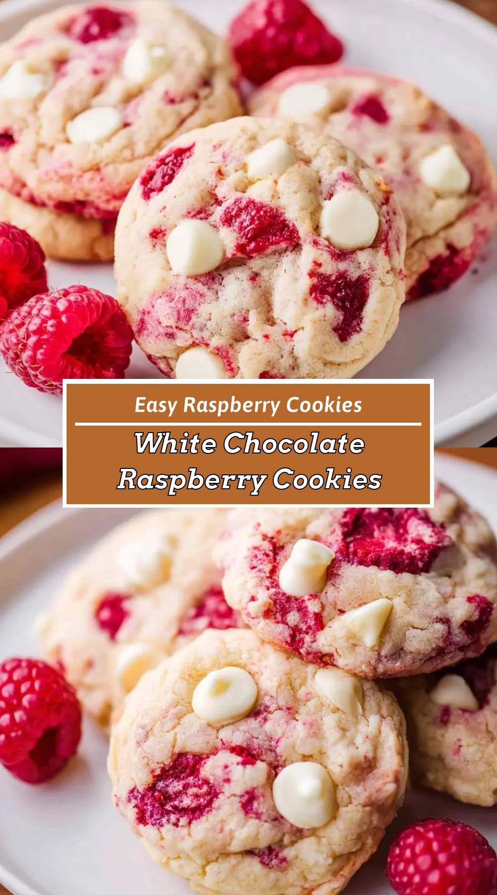White Chocolate Raspberry Cookies 3 finished dish ready to serve