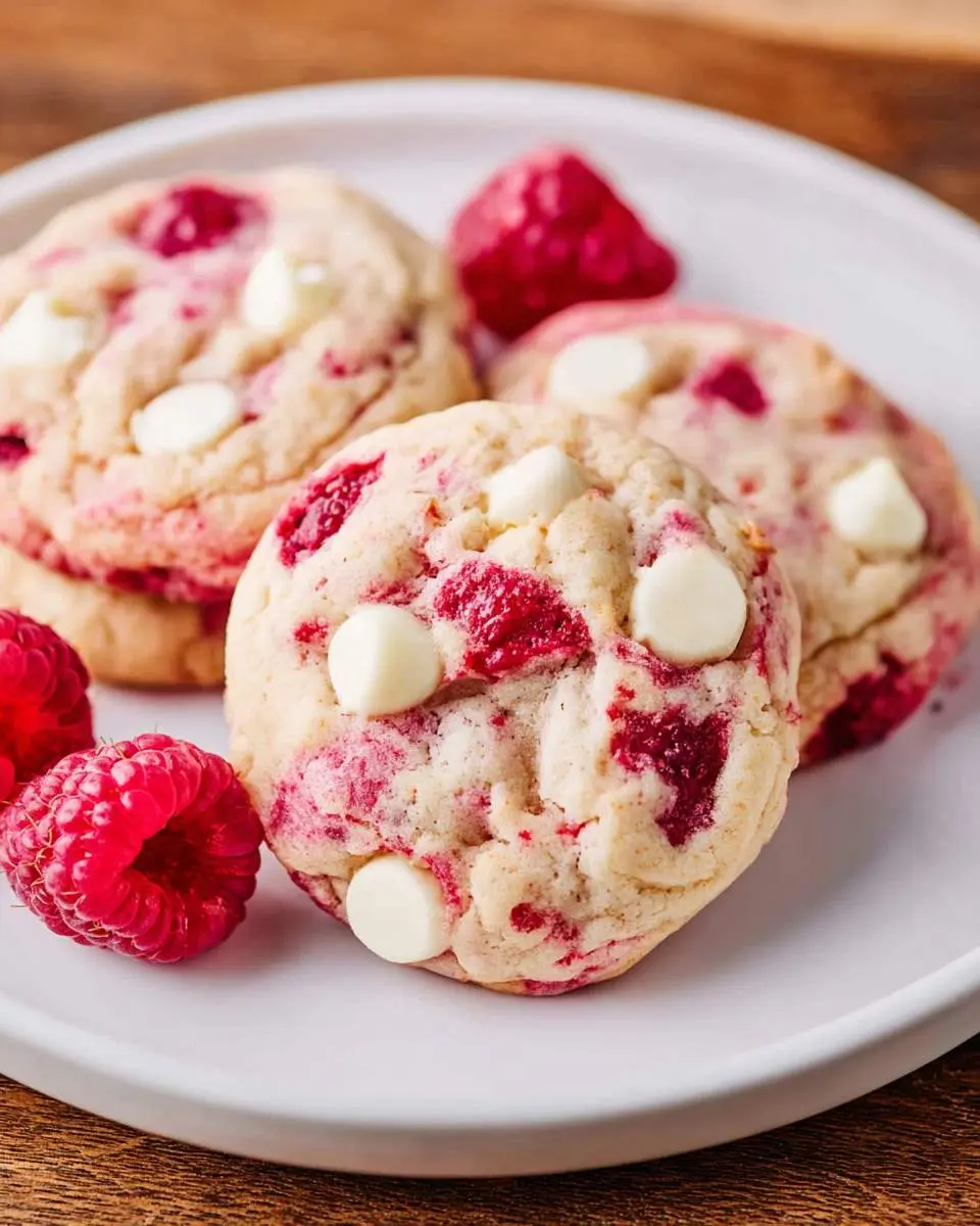 White Chocolate Raspberry Cookies 2 step by step preparation of the recipe